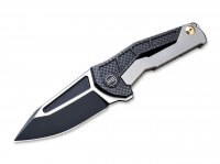 Taschenmesser, Grau, Flipper, Framelock, CPM-S-35VN, Kohlefaser Taschenmesser, Grau, Flipper, Framelock, CPM-S-35VN, Kohlefaser