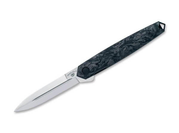 Taschenmesser, Schwarz, Flipper, Linerlock, MagnaCut, Kohlefaser
