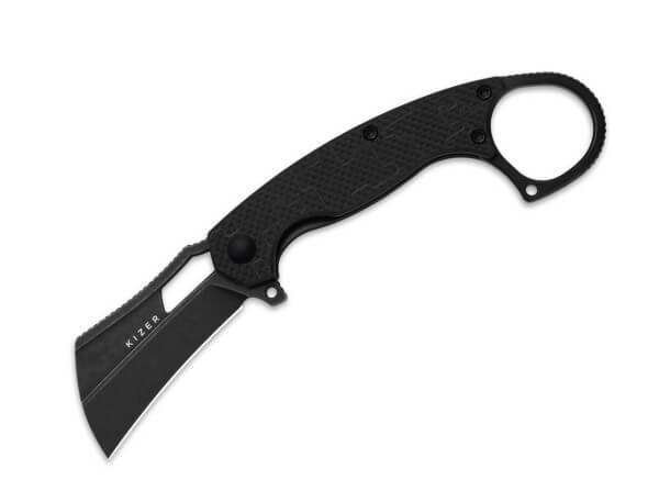 Taschenmesser, Schwarz, Daumenöffnung, Linerlock, Nitro-V, G10
