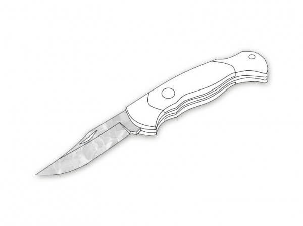 Taschenmesser, Nagelhau, Backlock, Damast