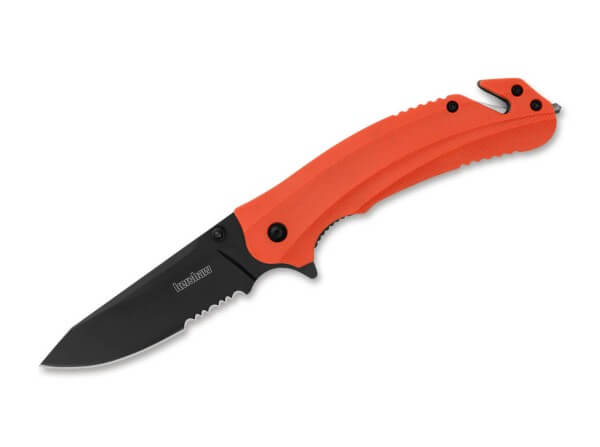 Taschenmesser, Orange, Flipper, Linerlock, 8Cr13MoV, GRN