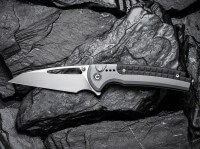 Taschenmesser, Grau, Flipper, Button Lock, K110, Aluminium Taschenmesser, Grau, Flipper, Button Lock, K110, Aluminium