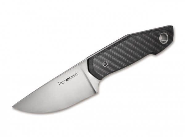 Feststehendes Messer, Schwarz, Feststehend, M390, Kohlefaser