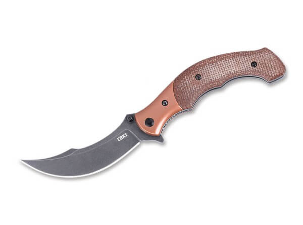 Taschenmesser, Braun, Flipper, Linerlock, 12C27, Micarta