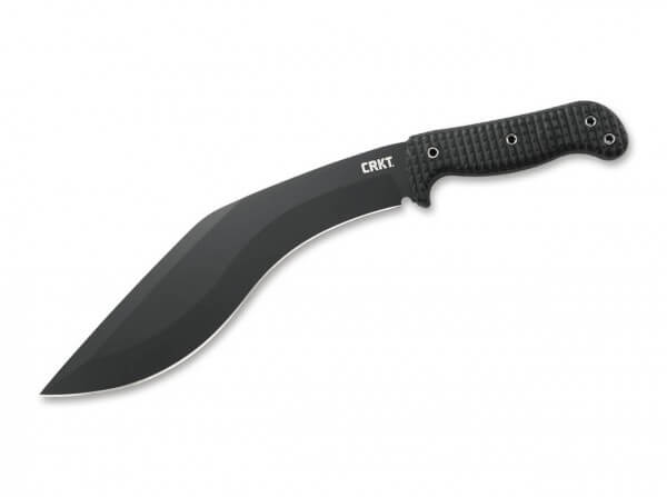 Feststehendes Messer, Schwarz, 65MN, Plastisches Elastomer