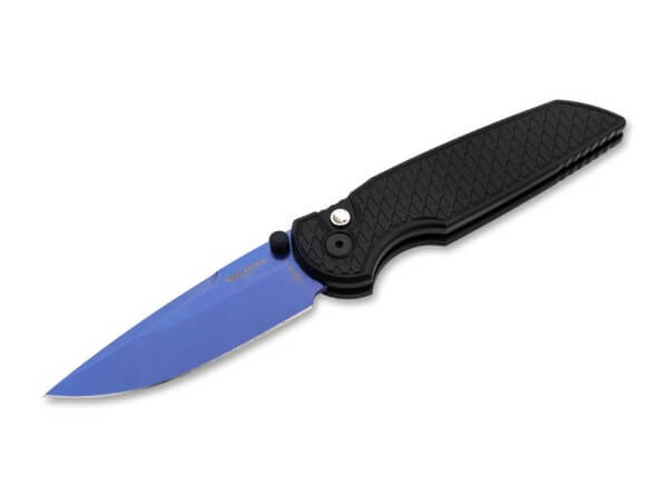Taschenmesser, Schwarz, Daumenpin, Button Lock, CPM-S-35VN, Aluminium