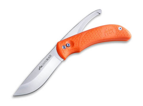Feststehendes Messer, Orange, Feststehend, AUS-8, Plastisches Elastomer