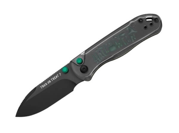 Taschenmesser, Grün, Daumenpin, Button Lock, Nitro-V, Acryl
