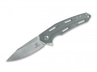 Taschenmesser, Grau, Flipper, Framelock, D2, Titan Taschenmesser, Grau, Flipper, Framelock, D2, Titan