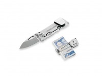 Taschenmesser, Silber, Daumenöffnung, Framelock, 440A, Edelstahl Taschenmesser, Silber, Daumenöffnung, Framelock, 440A, Edelstahl