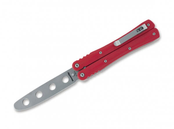 Taschenmesser, Rot, Balisong, 440, G10