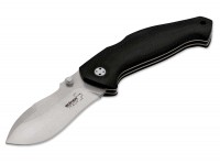 Taschenmesser, Schwarz, Daumenpin, Backlock, N690, G10 Taschenmesser, Schwarz, Daumenpin, Backlock, N690, G10