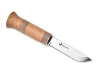 Feststehendes Messer, Braun, RWL 34, Maserbirkenholz Feststehendes Messer, Braun, RWL 34, Maserbirkenholz