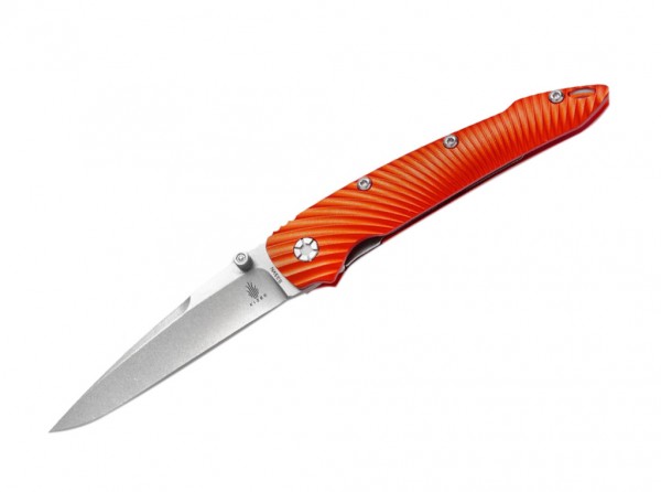 Taschenmesser, Orange, Daumenpin, Linerlock, CPM-S-35VN, Aluminium