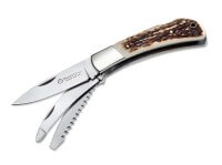 Taschenmesser, Braun, Nagelhau, Backlock, 440A, Hirschhorn Taschenmesser, Braun, Nagelhau, Backlock, 440A, Hirschhorn