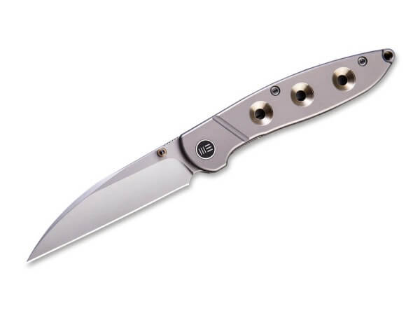Taschenmesser, Gold, Daumenpin, Framelock, CPM-S-35VN, Titan