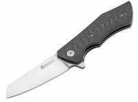 Taschenmesser, Schwarz, Flipper, Linerlock, N690, Kohlefaser Taschenmesser, Schwarz, Flipper, Linerlock, N690, Kohlefaser