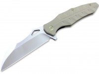 Taschenmesser, Khaki, Flipper, Linerlock, D2, G10 Taschenmesser, Khaki, Flipper, Linerlock, D2, G10