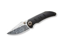 Taschenmesser, Bronze, Daumenpin, Framelock, Damast, Titan Taschenmesser, Bronze, Daumenpin, Framelock, Damast, Titan