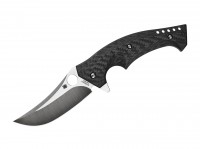 Taschenmesser, Schwarz, Flipper, Linerlock, CPM-S-30V, Kohlefaser Taschenmesser, Schwarz, Flipper, Linerlock, CPM-S-30V, Kohlefaser