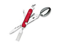 Campingbesteck, Rot, Nagelhau, Slipjoint, 420, Aluminium Campingbesteck, Rot, Nagelhau, Slipjoint, 420, Aluminium
