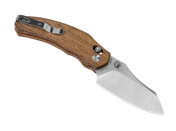 Taschenmesser, Braun, Daumenpin, Schieberiegel, Nitro-V, Holz