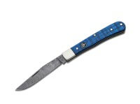 Taschenmesser, Blau, Nein, Slipjoint, Damast Taschenmesser, Blau, Nein, Slipjoint, Damast
