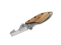 Taschenmesser, Silber, Daumenpin, Framelock, 440C, Olivenholz Taschenmesser, Silber, Daumenpin, Framelock, 440C, Olivenholz