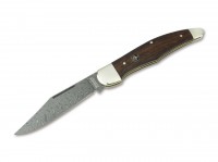 Taschenmesser, Braun, Nagelhau, Slipjoint, Damast, Wüsteneisenholz Taschenmesser, Braun, Nagelhau, Slipjoint, Damast, Wüsteneisenholz