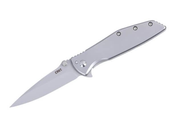 Taschenmesser, Grau, Flipper, Framelock, D2, Edelstahl