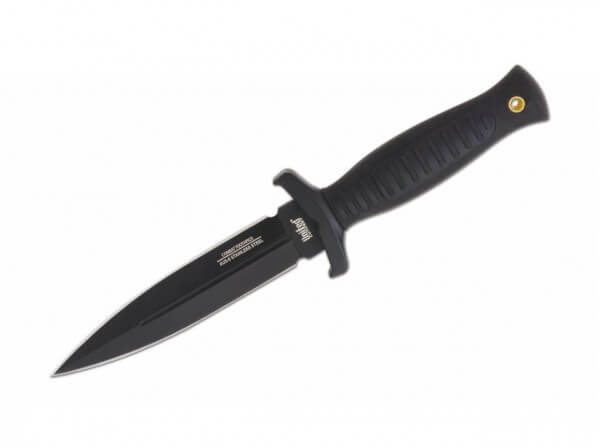 Feststehendes Messer, Schwarz, AUS-8, Kunststoff