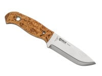 Feststehendes Messer, Braun, 14C28N, Maserbirkenholz Feststehendes Messer, Braun, 14C28N, Maserbirkenholz