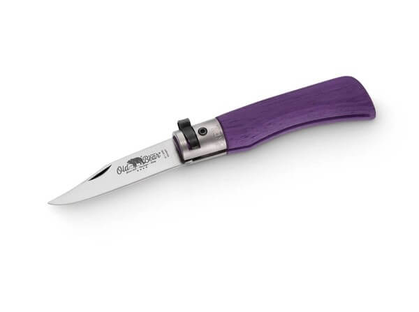 Taschenmesser, Violett, Nagelhau, Twist Lock, 420, Holz