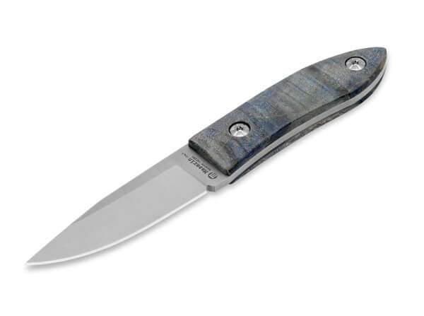 Feststehendes Messer, Blau, 14C28N, Stabilisiertes Holz