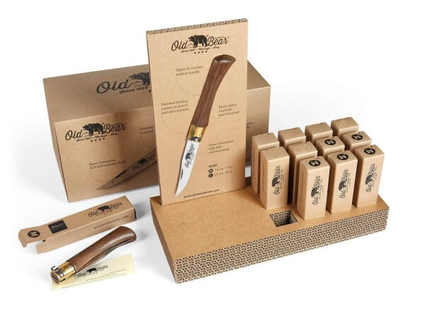 Taschenmesser, Braun, Nagelhau, Twist Lock, 1.4060, Walnussholz