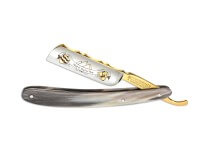 Rasiermesser, Braun, Kohlenstoffstahl, Horn Rasiermesser, Braun, Kohlenstoffstahl, Horn