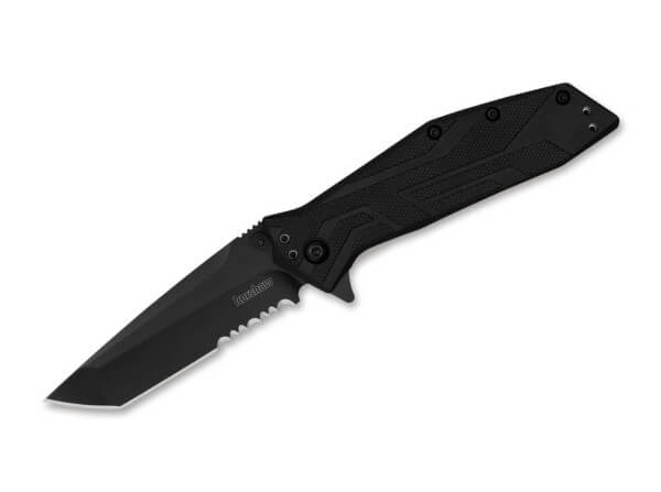 Taschenmesser, Schwarz, Flipper, Linerlock, 8Cr13MoV, GRN