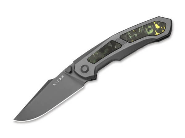 Taschenmesser, Grau, Daumenpin, Framelock, CPM-S-90V, Titan