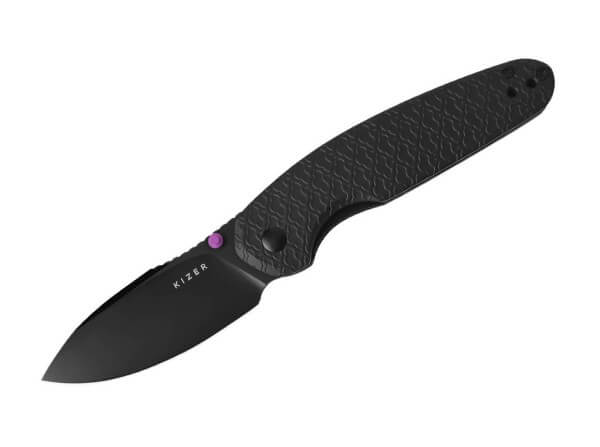 Taschenmesser, Schwarz, Daumenpin, Linerlock, Nitro-V, Aluminium