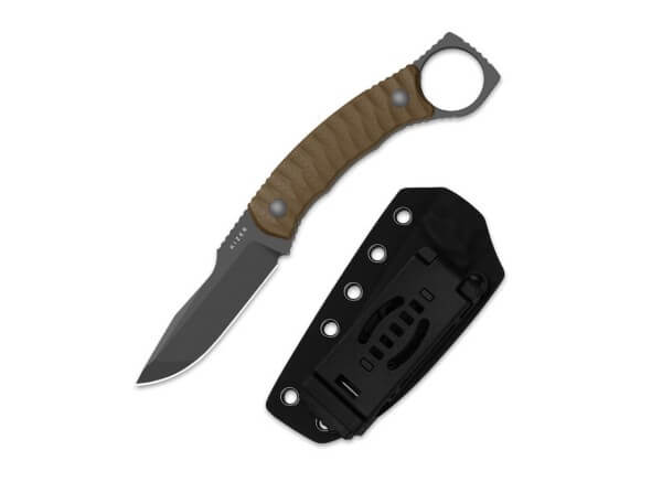 Feststehendes Messer, Braun, AEB-L, G10