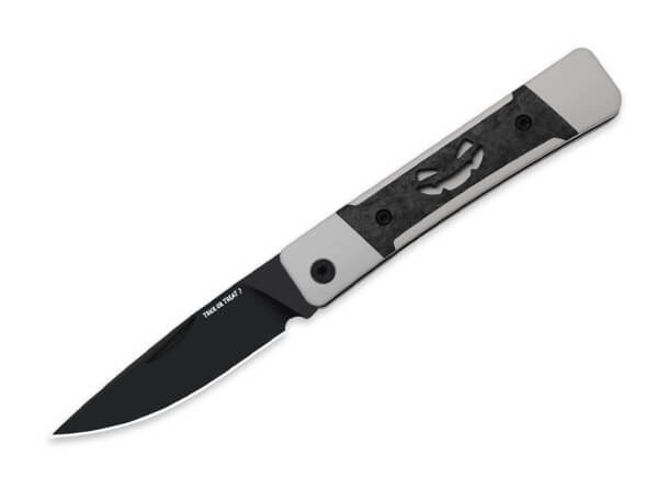 Taschenmesser, Schwarz, Nagelhau, Slipjoint, Nitro-V, Aluminium