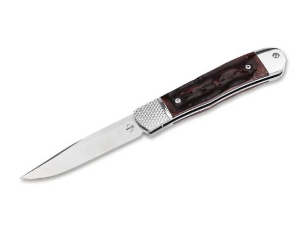 Taschenmesser, Braun, Bolster Release, D2, Appaloosa Knochen