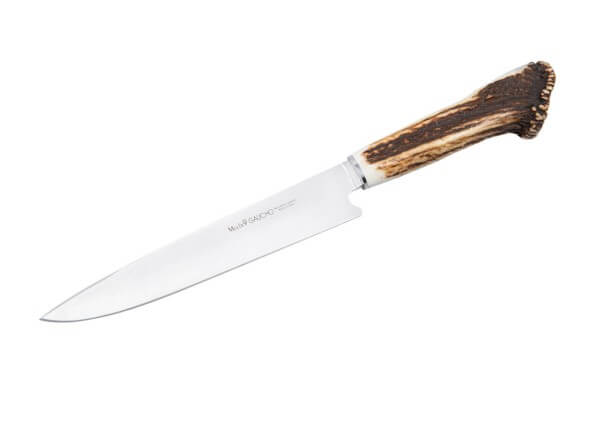 Feststehendes Messer, Braun, X50CrMoV15, Hirschhorn