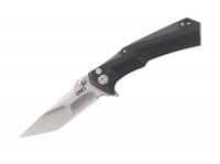 Taschenmesser, Grau, Flipper, Druckknopf, 8Cr13MoV, GFK Taschenmesser, Grau, Flipper, Druckknopf, 8Cr13MoV, GFK