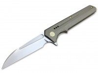 Taschenmesser, Bronze, Flipper, Framelock, M390, Titan Taschenmesser, Bronze, Flipper, Framelock, M390, Titan