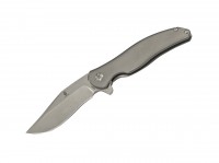 Taschenmesser, Grau, Flipper, Framelock, CPM-S-35VN, Titan Taschenmesser, Grau, Flipper, Framelock, CPM-S-35VN, Titan