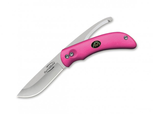 Feststehendes Messer, Pink, Feststehend, AUS-8, Plastisches Elastomer