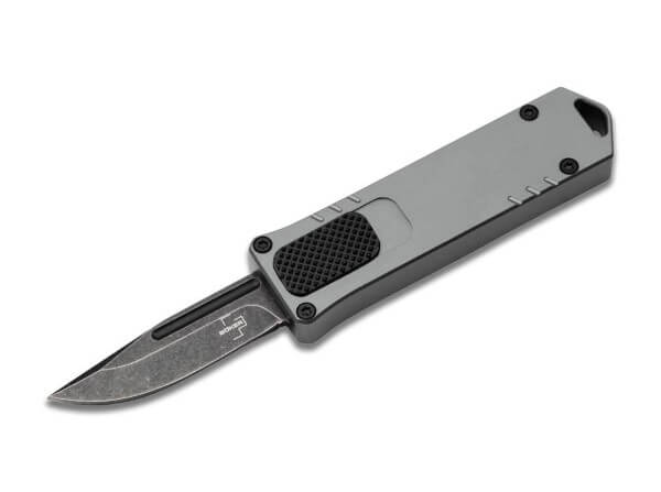Taschenmesser, Grau, OTF, D2, Aluminium