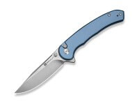 Taschenmesser, Blau, Daumenpin, Button Lock, D2, Aluminium Taschenmesser, Blau, Daumenpin, Button Lock, D2, Aluminium