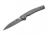 Taschenmesser, Grau, Flipper, Framelock, CPM-S-35VN, Titan Taschenmesser, Grau, Flipper, Framelock, CPM-S-35VN, Titan